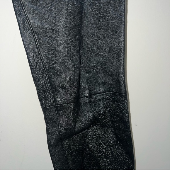 J Brand MACEY HIGH RISE PULL ON LEATHER LEGGINGS - Size M - Picture 9 of 12